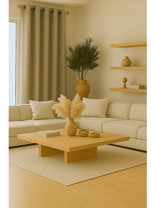 Cortina Blackout Tela Delgada 140x225 – 1 paño Café Claro