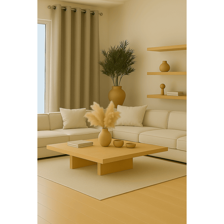 Cortina Blackout Tela Delgada 140x225 – 1 paño Café Claro 1