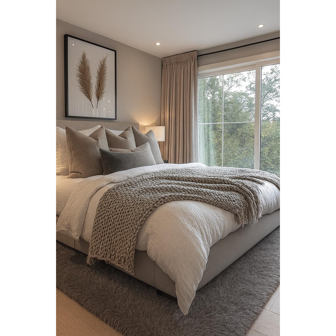 Alfombra Bajada De Cama Timmy Peluda Color Gris 55x145 6