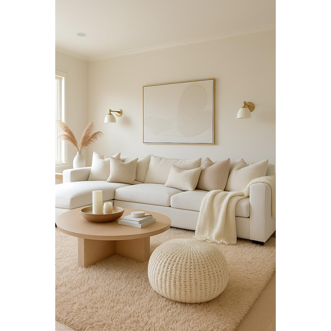 Alfombra Peluda Shaggy Beige 200x220 Clems 2