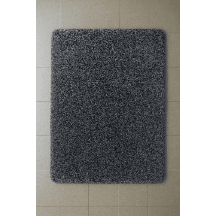 Alfombra Peluda Shaggy Gris 150x200 5