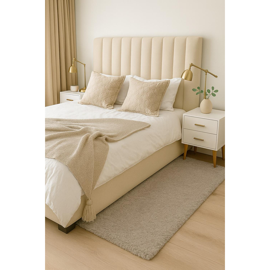 Alfombra Bajada De Cama Timmy Extra Suave Color Taupe 55x145 1