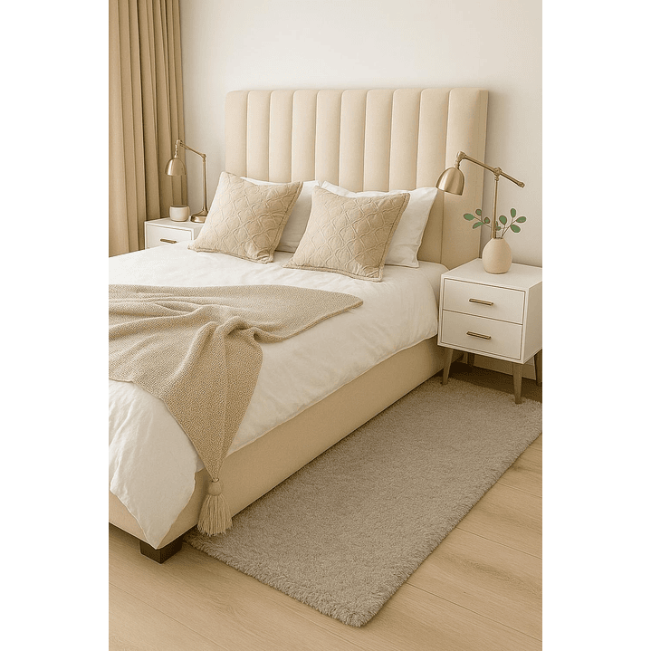 Alfombra Bajada De Cama Timmy Extra Suave Color Taupe 55x145 1