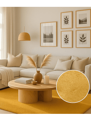 Alfombra Timmy Peluda Extra Suave Amarillo Gold 200x220