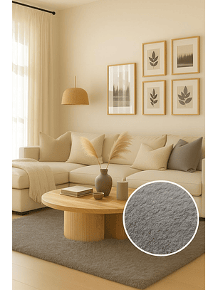 Alfombra Timmy Peluda Extra Suave Living Color Gris 150x200