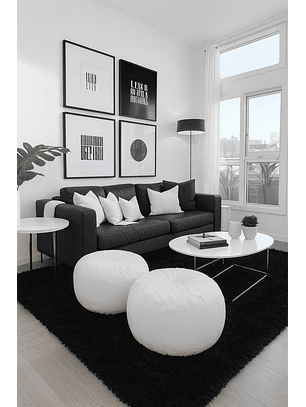 Alfombra Peluda Shaggy Negro 200x220 Clems