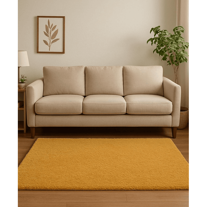 Alfombra Timmy Peluda Extra Suave Amarillo Gold 150x200 2