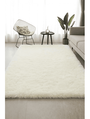Alfombra Peluda Shaggy Crema 200x220