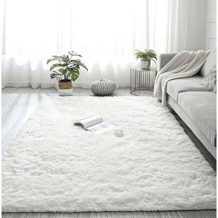 Alfombra Peluda Shaggy Crema 200x220 2