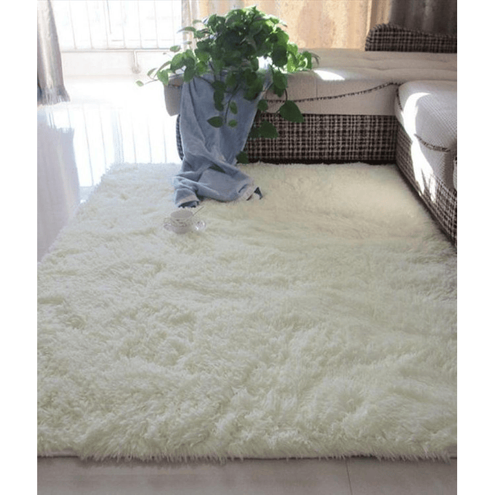 Alfombra Peluda Shaggy Crema 200x220 4