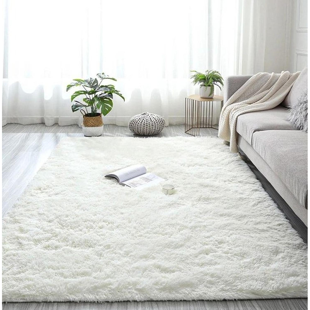 Alfombra Peluda Shaggy Crema 150x200 Clems 2