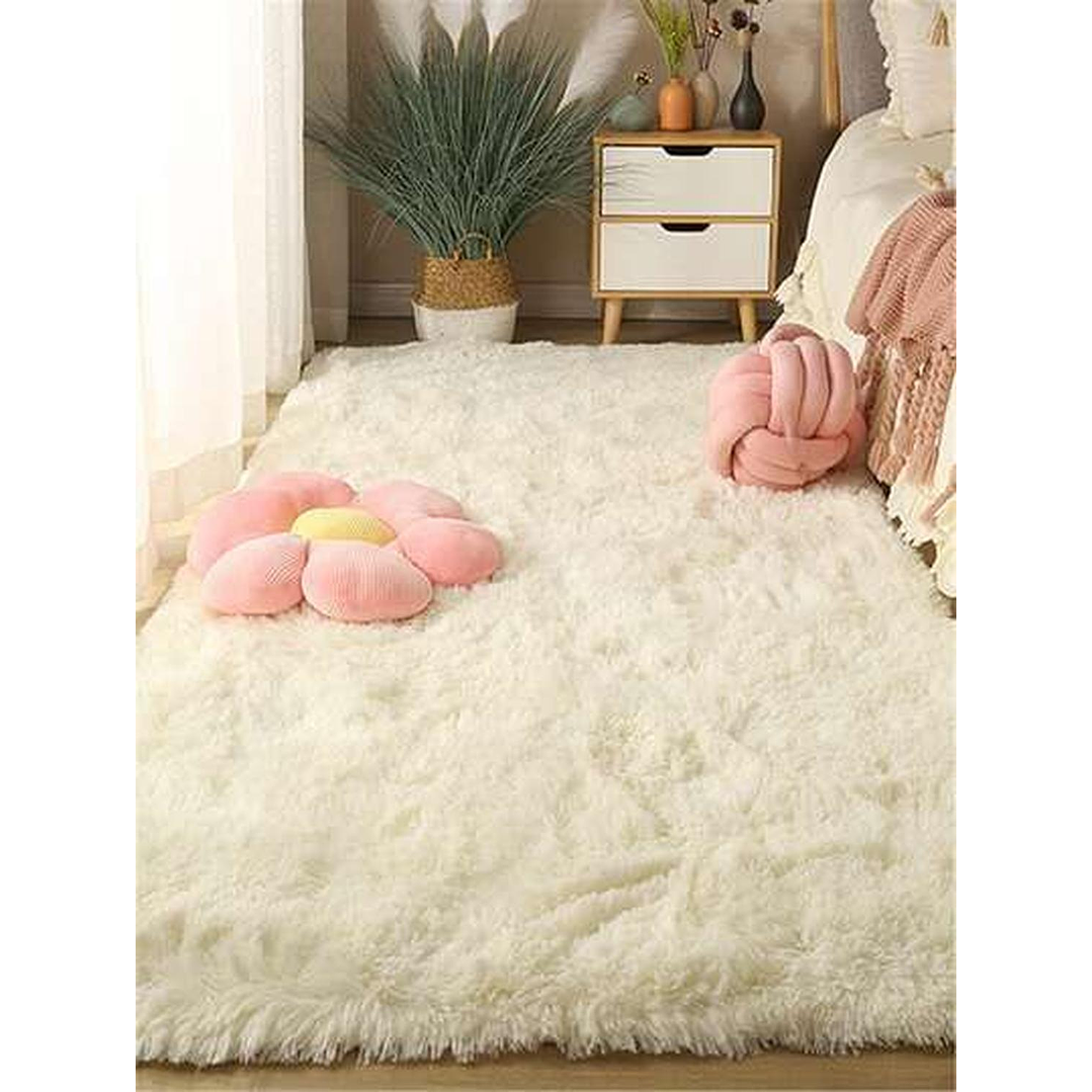 Alfombra Peluda Shaggy Crema 150x200 Clems 5