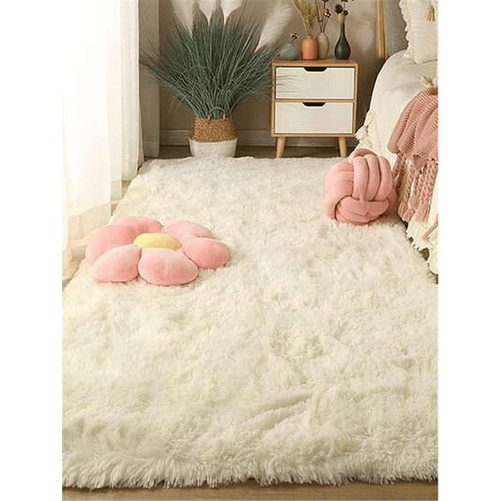 Alfombra Peluda Shaggy Crema 150x200 Clems 5