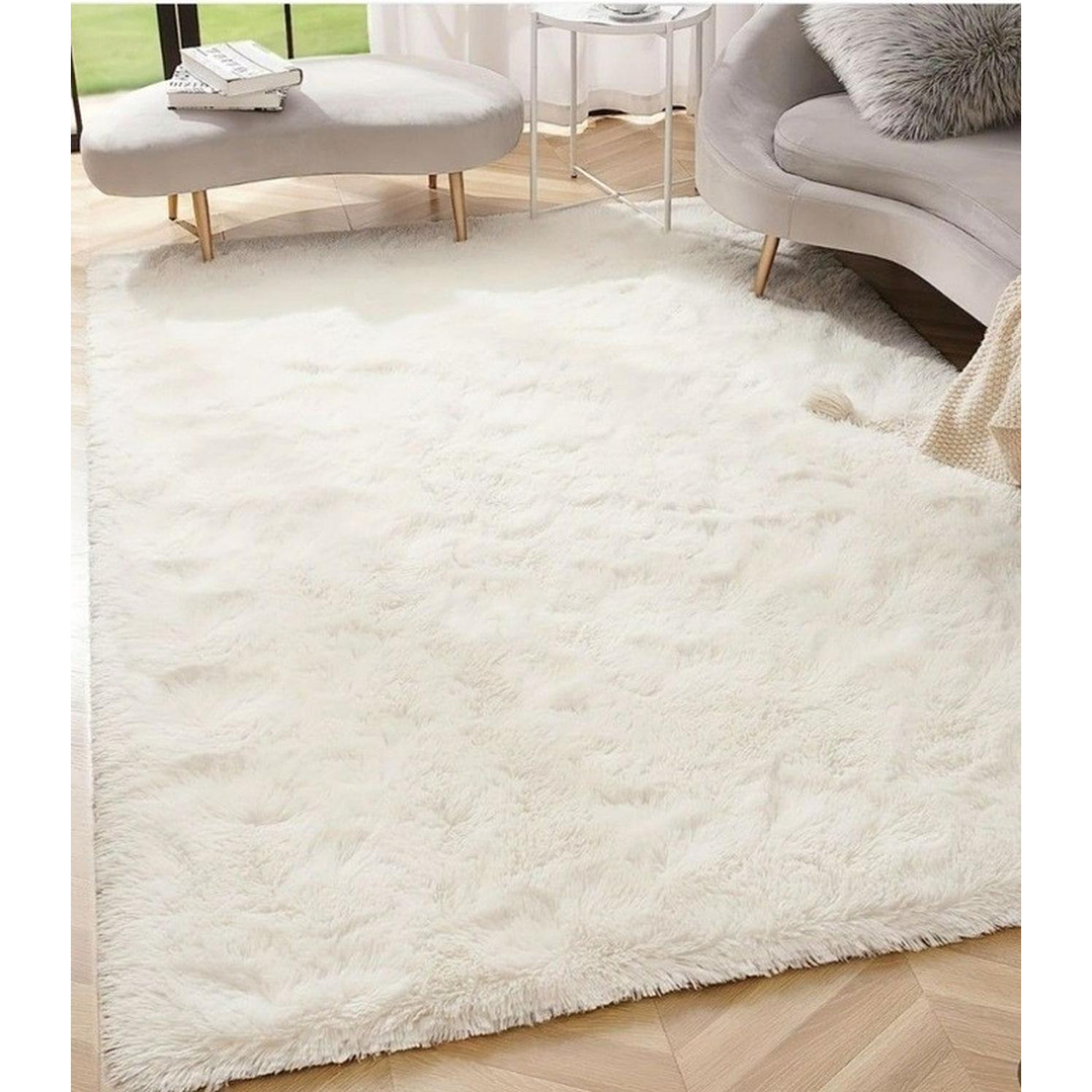Alfombra Peluda Shaggy Crema 150x200 Clems 6