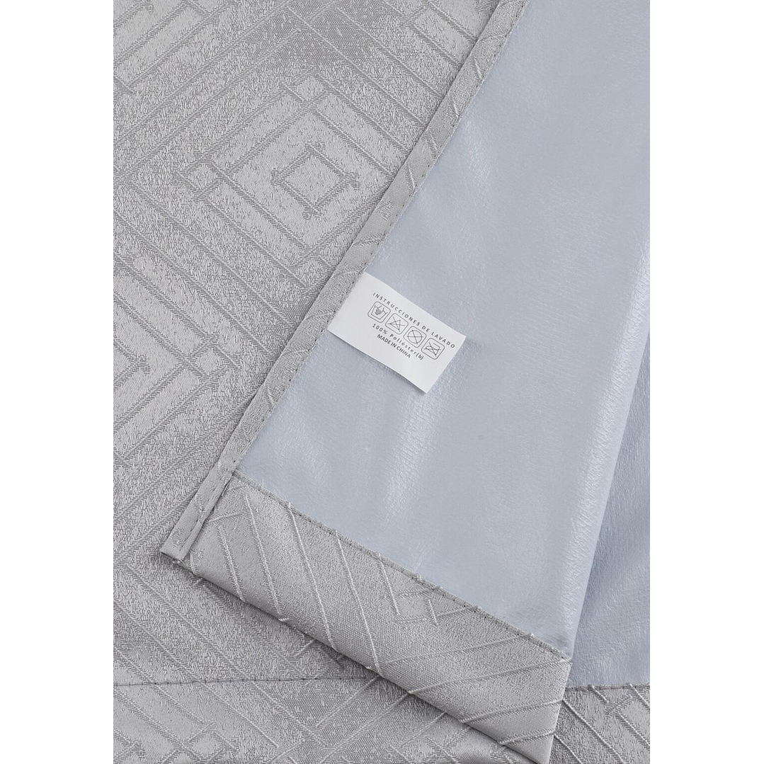 Cortina Blackout Tela Diseño 135x225 – 1 Paño Geometrica Gris 6