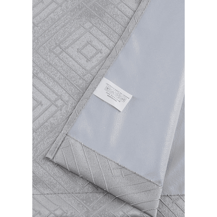 Cortina Blackout Tela Diseño 135x225 – 1 Paño Geometrica Gris 6