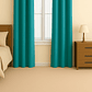Cortinas Blackout Tela Delgada 140x225 – Pack 2 paños Turquesa - Miniatura 1