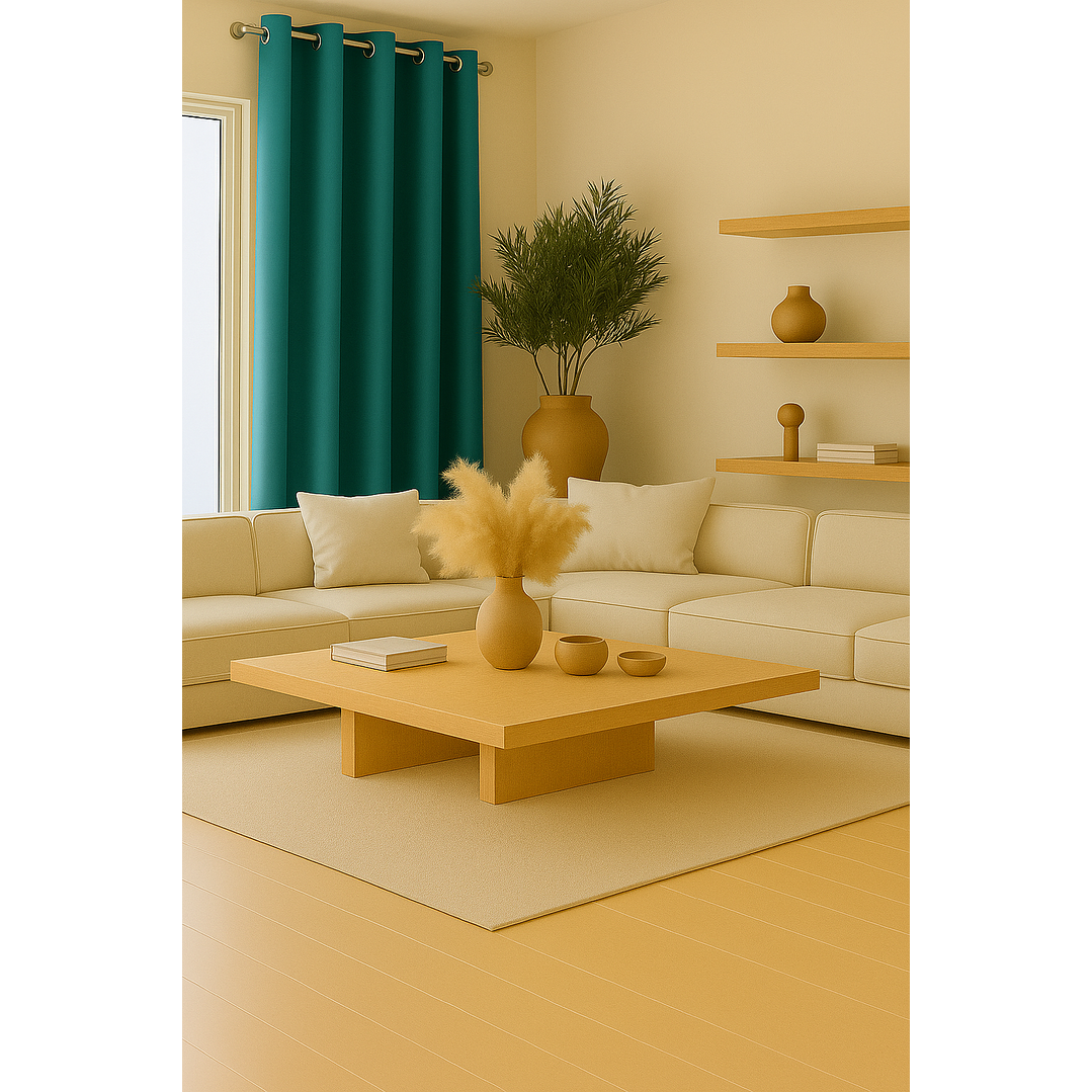 Cortinas Blackout Tela Delgada 140x225 – Pack 2 paños Turquesa 2