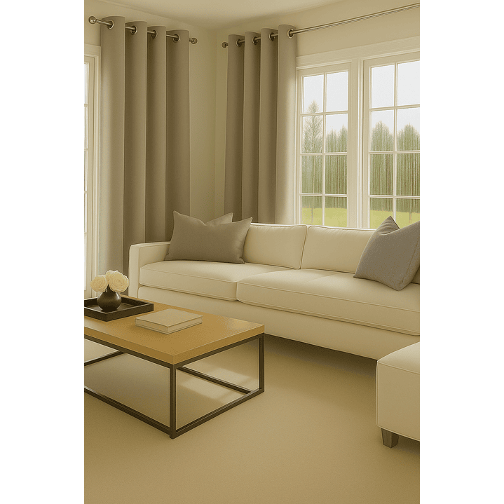 Cortina Blackout Tela Delgada 140x225 – 1 paño Café Claro 3