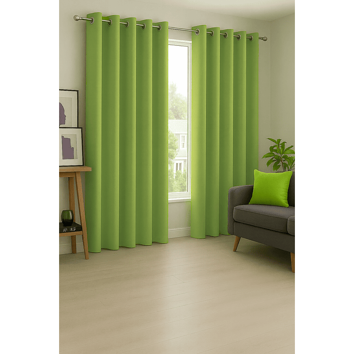 Cortina Blackout Tela Delgada 140x225 – 1 paño Verde 5