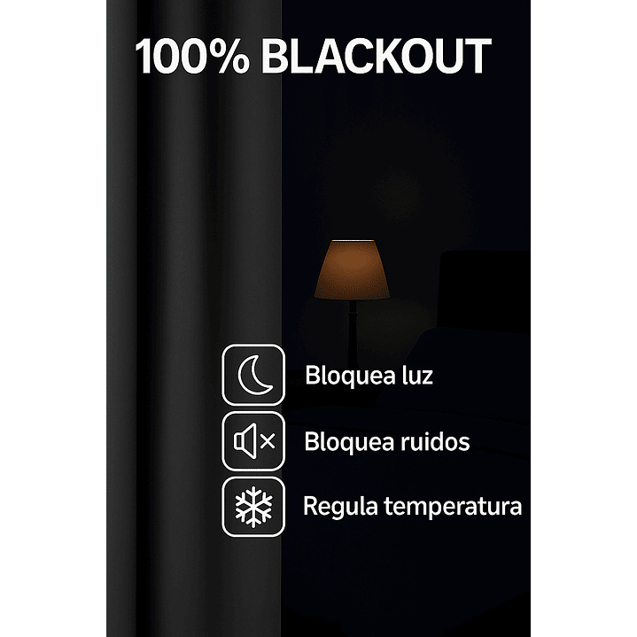 Cortina Blackout Tela Delgada 140x225 – 1 paño Gris Oscuro 6