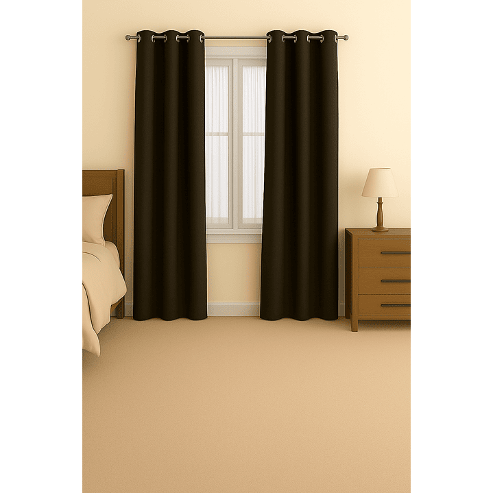 Pack 2 Cortina Engomada Termica 100% Blackout 140X225 87