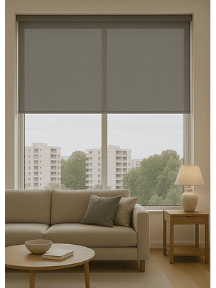 Cortina Roller Sunscreen 5% Filtro Solar Color Gris