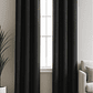 Cortina Blackout Tela Tipo Lino Gruesa 140x225 – Pack  2 Paños Negro - Miniatura 1