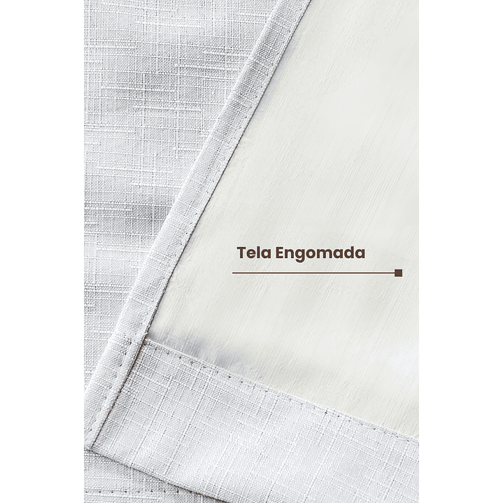 Cortina Blackout Tela Tipo Lino Gruesa 140x225 – Pack  2 Paños Blanco 4