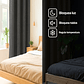 Pack 2 Cortina Blackout Lino 140x220cm Gris Oscuro - Miniatura 2
