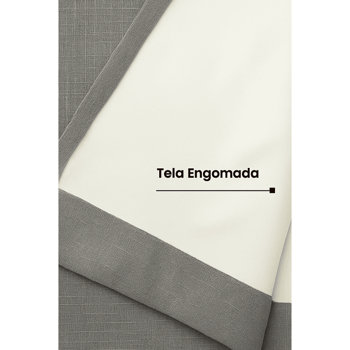 Cortina Blackout Tela Tipo Lino Gruesa 140x225 – Pack  2 Paños Gris Claro 4