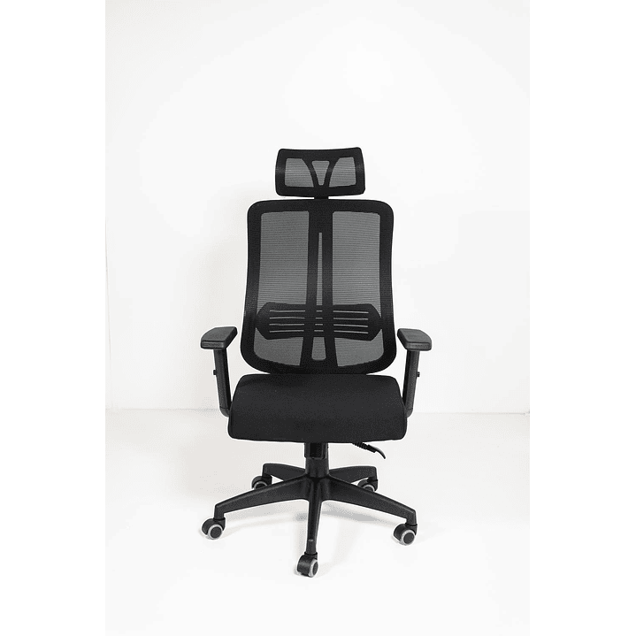 Silla de Oficina para Escritorio con Apoyacabeza Brazo Regulable Negra 4