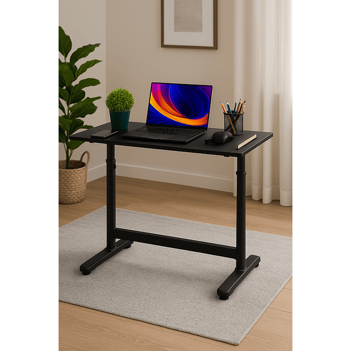 Escritorio Funcional Altura Ajustable 120x60x63-86cm Negro 2