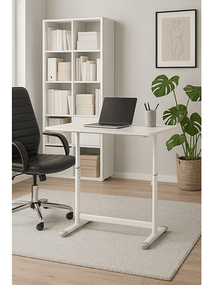 Escritorio Funcional Altura Ajustable 120x60x63-86cm Blanco