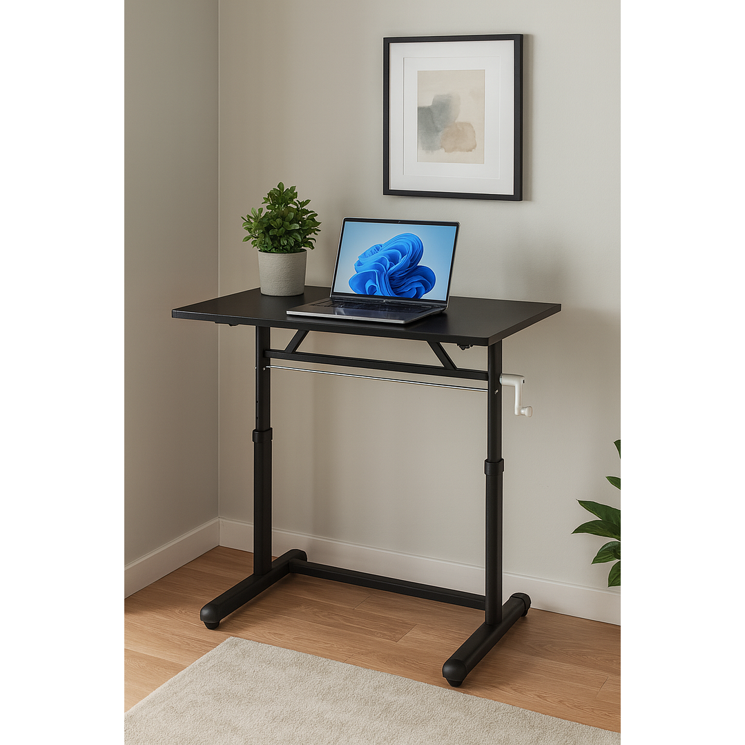 Escritorio Funcional Altura Ajustable 100x60x63-86cm Negro 2