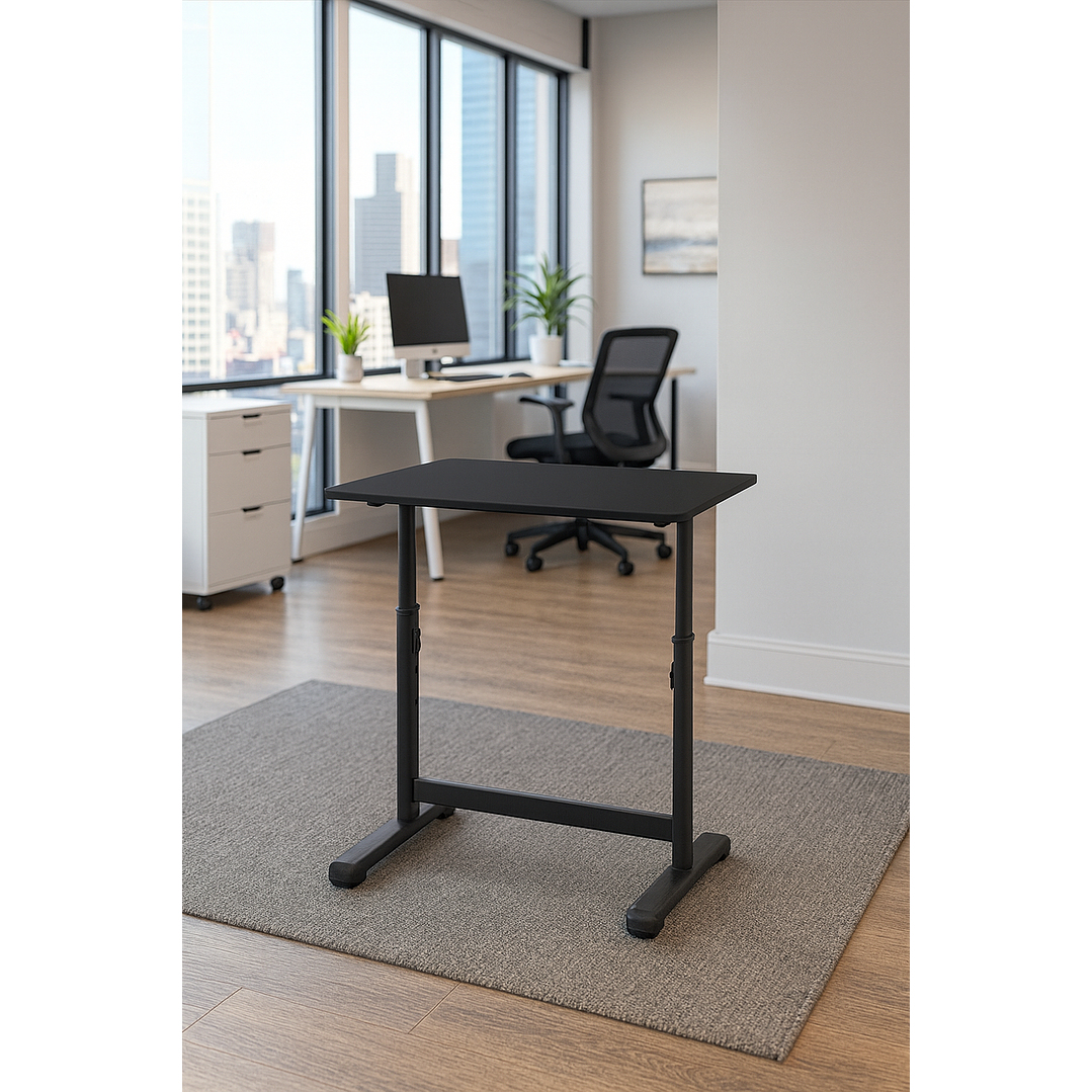 Escritorio Funcional Altura Ajustable 80x60x63-86cm Negro 1