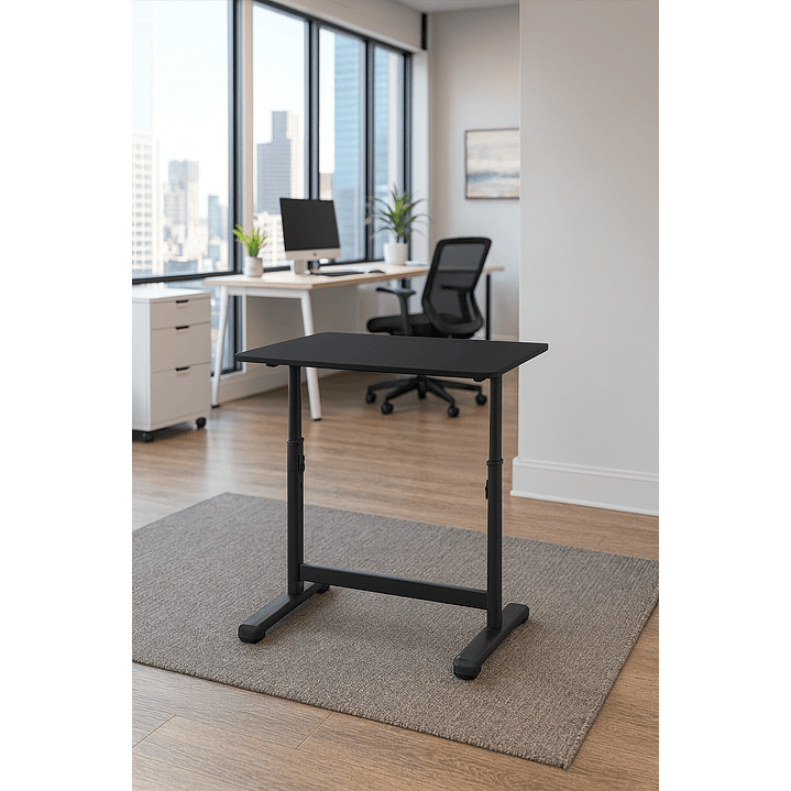 Escritorio Funcional Altura Ajustable 80x60x63-86cm Negro 1