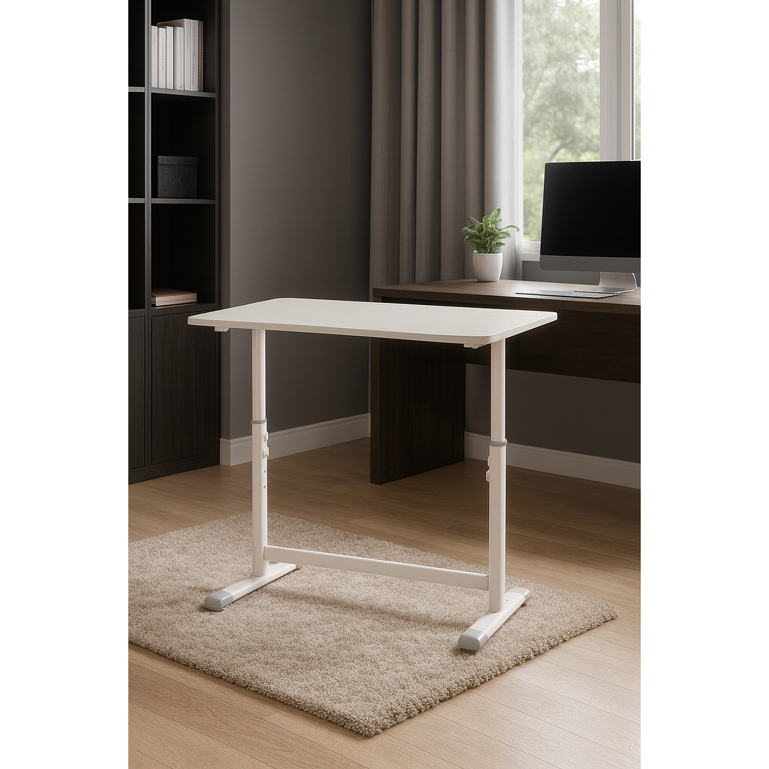 Escritorio Funcional Altura Ajustable 80x60x63-86cm Blanco 1