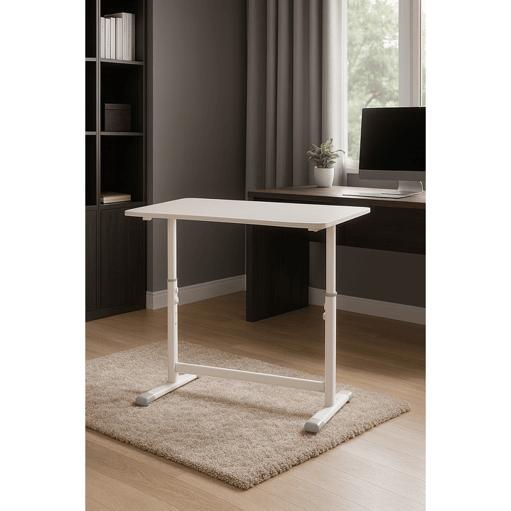 Escritorio Funcional Altura Ajustable 80x60x63-86cm Blanco 1