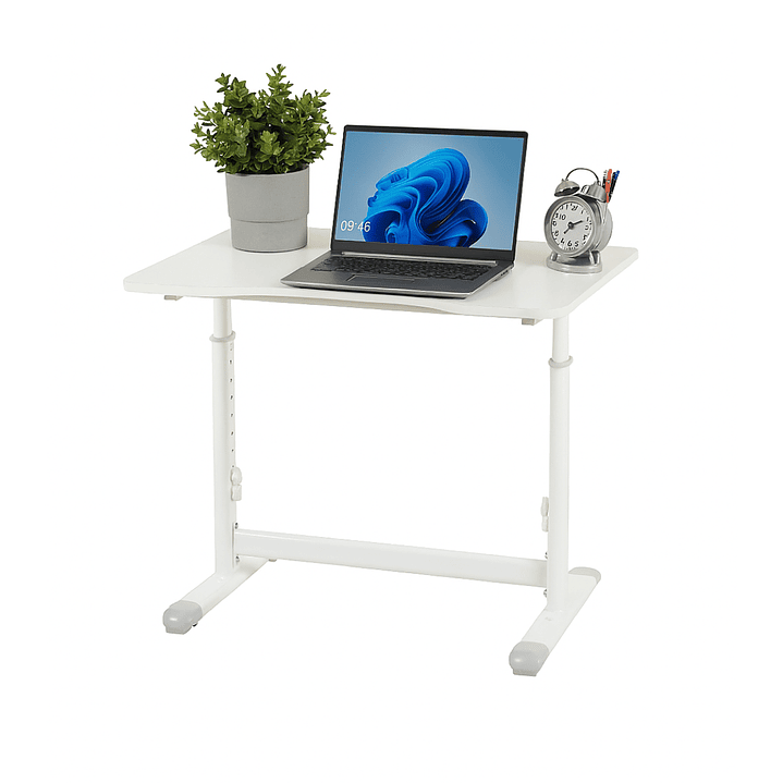 Escritorio Funcional Altura Ajustable 80x60x63-86cm Blanco 5