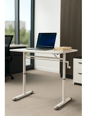 Escritorio Funcional Altura Ajustable 100x60x63-86cm Blanco