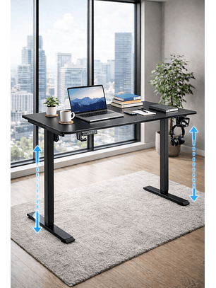 Escritorio Electrico Altura Regulable Negro