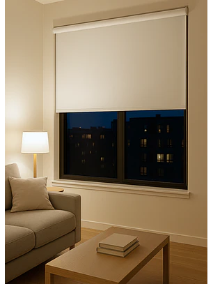 Cortina Roller Blackout Color Blanco