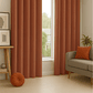Cortinas Blackout Tela Delgada 140x225 – Pack 2 paños Naranjo - Miniatura 5