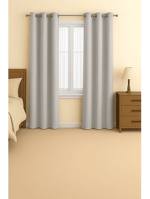 Cortinas Blackout Tela Delgada 140x225 – Pack 2 paños Marfil