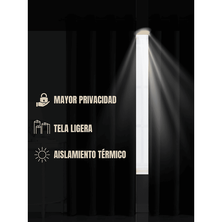 Pack 2 Cortina Tradicional 100% Blackout Dorado 9