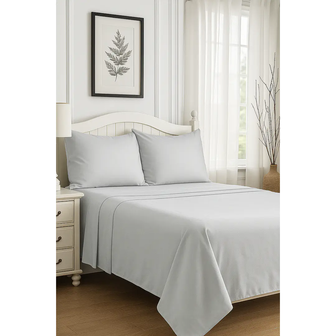 Juego de Sabanas Gris Claro 13