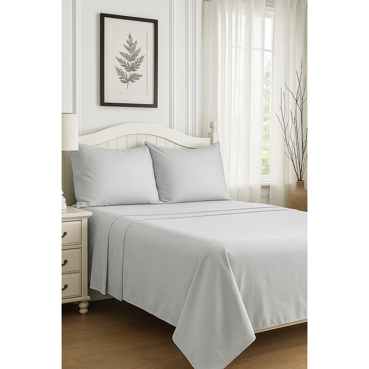Juego de Sabanas Gris Claro 13