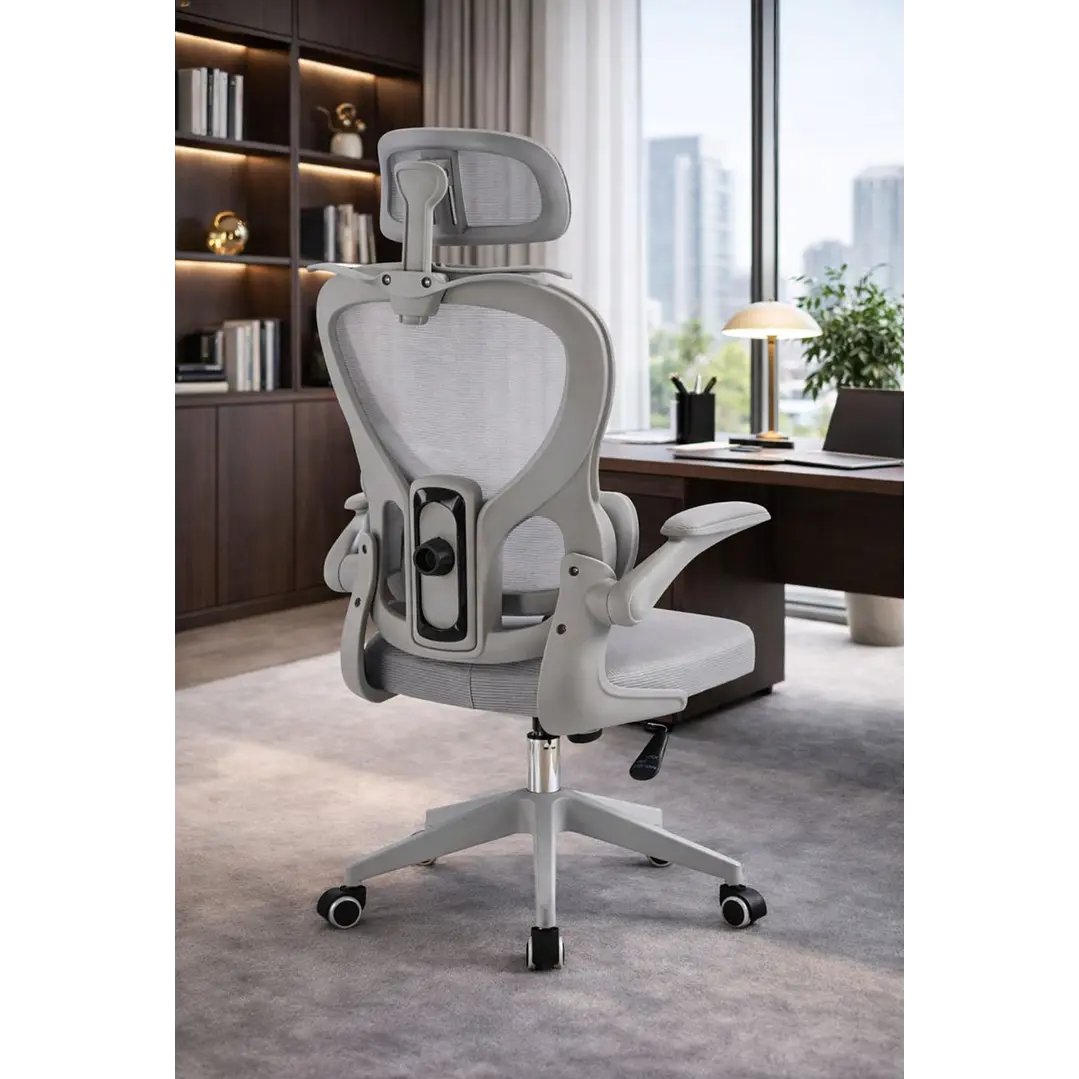 Silla Ergonomica de Oficina para Escritorio Gris 1