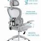 Silla Ergonomica de Oficina para Escritorio Gris - Miniatura 3